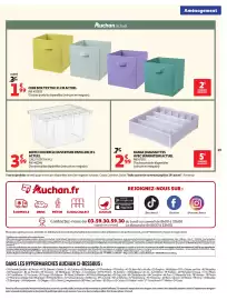 Catalogue Auchan | Promos rentrée étudiants page 39: BOITE COUVERCLE OUVERTURE PAPILLON €3,99, Cube Box Textile €1,99