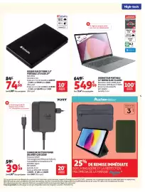 Catalogue Auchan | Promos rentrée étudiants page 5: Verbatim DISQUE DUR EXTERNE 2,5" €74,99, PORT Charger €39,99