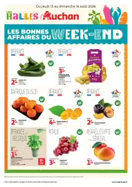 Catalogue Auchan page 1: RAISIN ROSÉ €3,69, COURGETTES €2,89