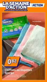 Catalogue Action semaine 33 page 1: Spargo Chiffons ou lingettes €0,82