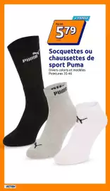 Catalogue Action semaine 33 page 13: Puma Socquettes ou chaussettes de sport €5,79
