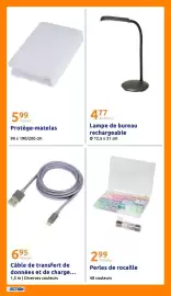 Catalogue Action semaine 33 page 23: Perles de rocaille €2,99, Câble de transfert de données et de charge €6,95
