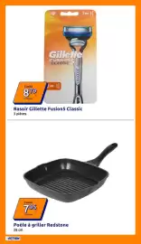 Catalogue Action semaine 33 page 31: Gillette Rasoir Fusion5 Classic €8,79, Redstone Poêle à griller €7,95