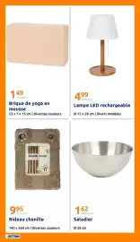 Catalogue Action semaine 33 page 32: Rideau chenille €9,95, Saladier €1,62