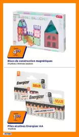 Catalogue Action semaine 33 page 8: Energizer Piles alcalines AA €1,99, Toi-Toys Blocs de construction magnétiques €4,99