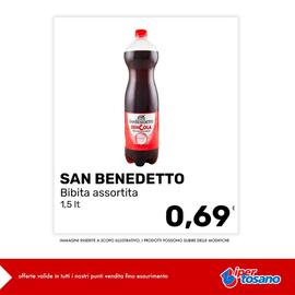 Volantino Iper Tosano settimana 33 Pagina 6: San Benedetto Bibita assortita €0,69