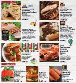 Sunset Foods weekly ad week 33 Page 2: Salmon Burgers €9,98, Certified Angus Beef First Cut Beef Briskets €12,99