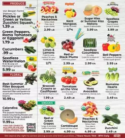 Sunset Foods weekly ad week 33 Page 8: Mango Kent Mangoes €4,00, Bell Peppers €2,99