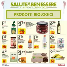 Volantino Italmark Pagina 10: Fiocchi di avena bio integrali fiorentini €1,60, Latte bio senza lattosio Zymil Parmalat €1,99