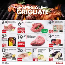 Volantino Italmark Pagina 17: Sovraçosce di pollo qualità 10+ Amadori €4,89, Branzino fresco pulito €13,90