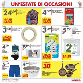 Volantino Italmark Pagina 19: Ciotole/scolapasta/portarotolo Tosca €4,90, Guanciale memory anatomico silver €19,99