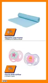 Volantino Action settimana 33 Pagina 14: Tappetino yoga Kaytan €6,79, Ciuccio Alvär Airflow €1,99
