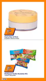 Volantino Action settimana 33 Pagina 16: Cipria Max & More €1,99, Multipack Haribo Roulette-Mix €2,69