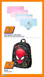 Volantino Action settimana 33 Pagina 6: Slip hipster a vita bassa €3,87, Zaino €7,99