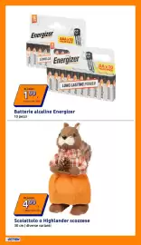 Volantino Action settimana 33 Pagina 8: Batterie alcaline Energizer €1,99, Scoiattolo o Highlander scozzese €4,99