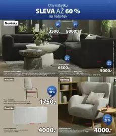 JYSK leták Strana 3: Střed: Modulová pohovka SKEJBY €3.500,00, Křeslo HAGESTED €4.000,00