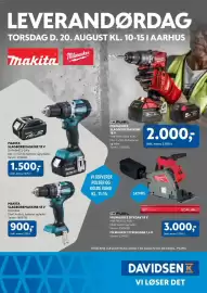 Davidsen tilbudsavis Side 1: Milwaukee slagboremaskine 18 V €2.000,00, Milwaukee dyksav 18 v €3.000,00