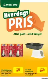 Maxi Zoo tilbudsavis uge 33 Side 21: Fit+fun sticks €9,95, Fit+Fun kattebakke €49,95