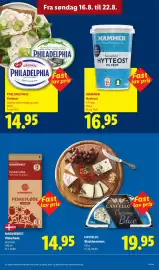 Lidl tilbudsavis uge 34 Side 10: CASTELLO Blåskimmelost €19,95, PHILADELPHIA Flødeost €14,95