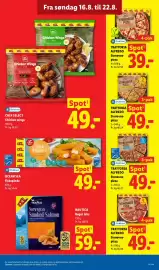 Lidl tilbudsavis uge 34 Side 16: OCEAN SEA Fiskepinde €49,00, NAUTICA Røget laks €59,00