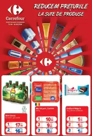 Catalog Carrefour săptămâna 33 Pagină 1: Mici de porc, Comtim €10,99, Bere Ciucas €16,99