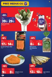 Catalog Carrefour săptămâna 33 Pagină 12: Șnițel de curcan €8,39, Sprot afumat €10,00