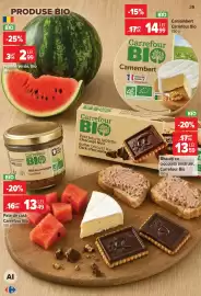 Catalog Carrefour săptămâna 33 Pagină 27: Pate de casă, Carrefour Bio €13,49, Camembert Carrefour Bio €14,99