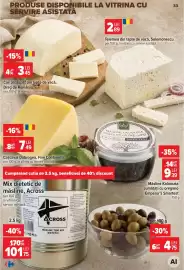 Catalog Carrefour săptămâna 33 Pagină 34: Cașcaval Dobrogea Five Continents €7,49