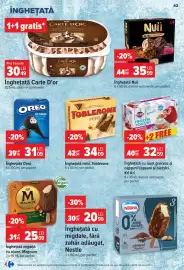 Catalog Carrefour săptămâna 33 Pagină 43: Înghețată cu iaurt grecesc și căpșuni/căpșuni și piersici, Kri Kri €32,59