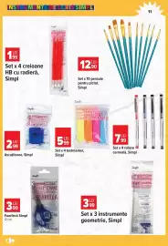 Catalog Carrefour Pagină 11: Set x 10 pensule pentru pictat, Simpl €12,90, Foarfecă Simpl €3,99