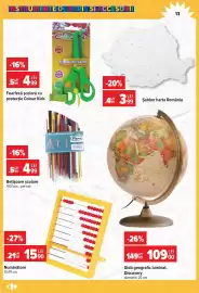 Catalog Carrefour Pagină 13: Foarfecă școlară cu protecție Colour Kids €4,99, Șablon harta România €3,99