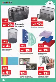 Catalog Carrefour Pagină 23: Organizator documente €29,90, Planșă protecție birou €12,90