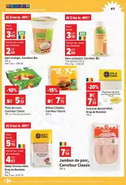 Catalog Carrefour Pagină 41: Cașcaval afumat feliat Drag de România €7,29, Sana ecologica, Carrefour Bio €3,55