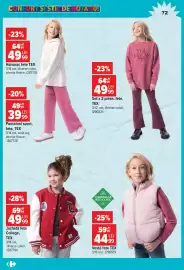 Catalog Carrefour Pagină 72: Hanorac fete, TEX €49,99, Jachetă fete College, TEX €49,99