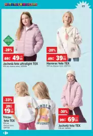 Catalog Carrefour Pagină 77: Hanorac fete, TEX €39,99, Jachetă fete ultralight TEX €49,99