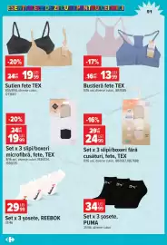 Catalog Carrefour Pagină 91: Bustieră fete TEX €13,99, Set x 3 slipi/boxeri microfibră, fete, TEX €19,99