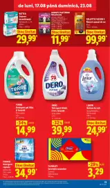 Catalog Lidl săptămâna 34 Pagină 13: DERO Detergent lichid, 2 in 1, lavandă €39,99, Lenor Balsam de rufe €24,99