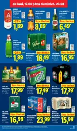 Catalog Lidl săptămâna 34 Pagină 19: ARGUS Bere blondă premium €1,89, PILSNER URQUELL Bere blondă €16,99