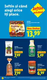 Catalog Lidl săptămâna 34 Pagină 20: EUGENIA Biscuiți cu cacao și cremă cu lapte €13,99, NAPOLACT Chefir bio €5,49