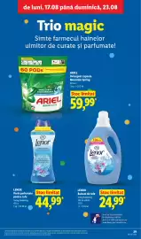 Catalog Lidl săptămâna 34 Pagină 29: ARIEL Detergent capsule Mountain Spring €59,99, Lenor Balsam de rufe €24,99