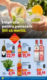 Catalog Lidl săptămâna 34 Pagină 42: Wembley Dry Gin / Pink Gin €38,99, Mentă în ghiveci €4,49