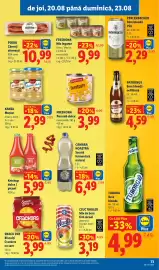 Catalog Lidl săptămâna 34 Pagină 73: Freshona Mix legume €9,99, Perlenbacher Bere blondă Pils €2,29