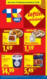 Catalog Lidl săptămâna 34 Pagină 93: Cotlet de porc fără os €1,59, Cămara Noastră Brânză de vaci, cu smântână €14,99