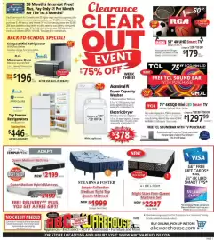 ABC Warehouse weekly ad week 33 Page 1