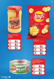 Catalog Carrefour Market săptămâna 33 Pagină 3: La Minut muștar clasic/dulce €3,89, Lays chips €4,99