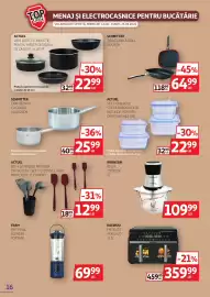 Catalog Auchan Pagină 16: Set 2 caserole sticlă borosilicată €22,99, Rohnson tocător €109,99