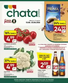 Chata Polska gazetka Strona 1: Kalafior polski €4,99, Pomidor gałązka polski €4,99