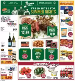 Lowes Foods weekly ad week 33 Page 1: White Claw or Truly €14,99, La Marca or Whitehaven €15,99