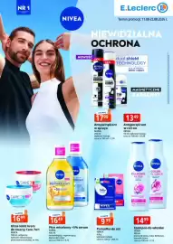 E.Leclerc gazetka Strona 1: Krem przeciwzmarszczkowy Nivea €16,99, Pomadka do ust Nivea €9,99