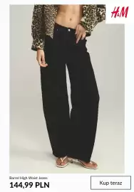 H&M gazetka tydzień 33 Strona 10: Spodnie jeansowe H & M Barrel High Waist €144,99